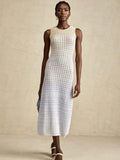 Women Knitted Dress Slim Sleeveless