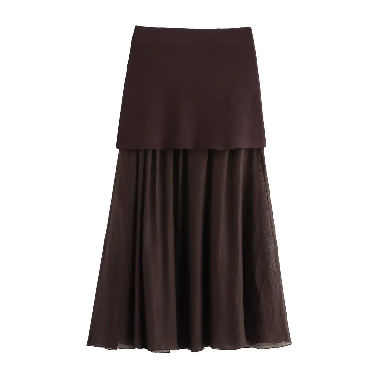 Women Knitted Sets Loose Skirt Set 2 Pieces - brown 1 / L