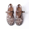 Women Leopard Mesh Breathable Flats Shoes