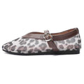 Women Leopard Mesh Breathable Flats Shoes