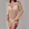 Women long sleeve Beachwear Tunic