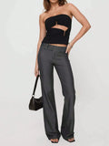 Women Low Drop Waist Casual Long Pants - PT20240110 / S