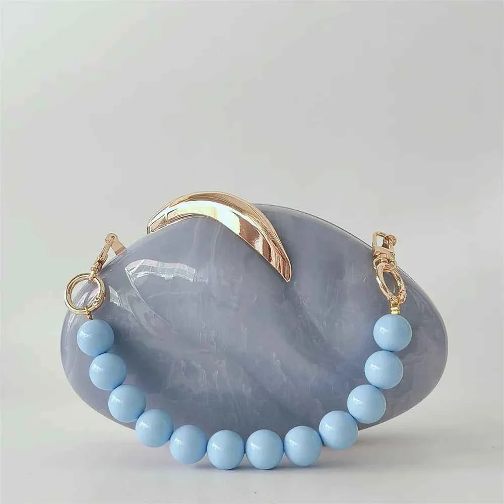 Women Metal Handle Mini Purse