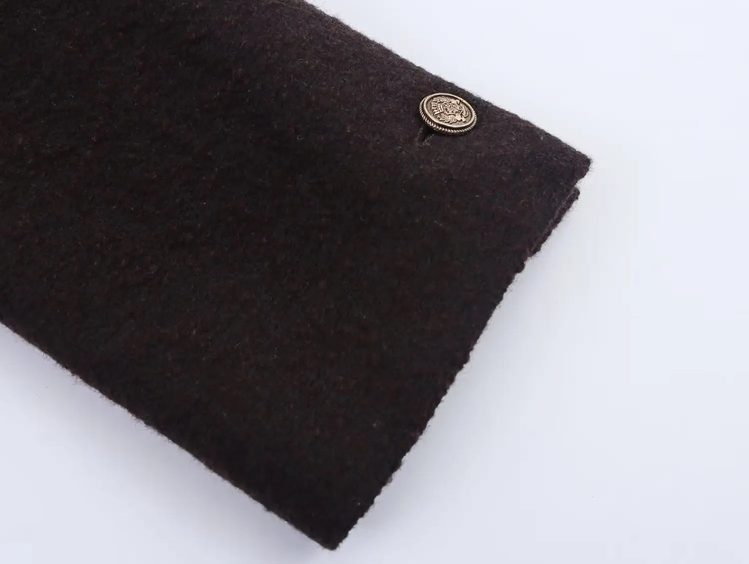 Women O-Neck Pilots Jacket with Metal Buttons