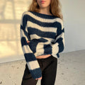Women Oversized Striped Sweater