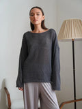 Women Oversized Sweater Summer Autumn Casual - L / GRAY - Other