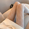Women Pantyhose Tights Mesh Fishnet - 3071 white / One Size
