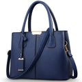 Women PU Leather Handbags - 29.5x13x21.5cm / dark blue