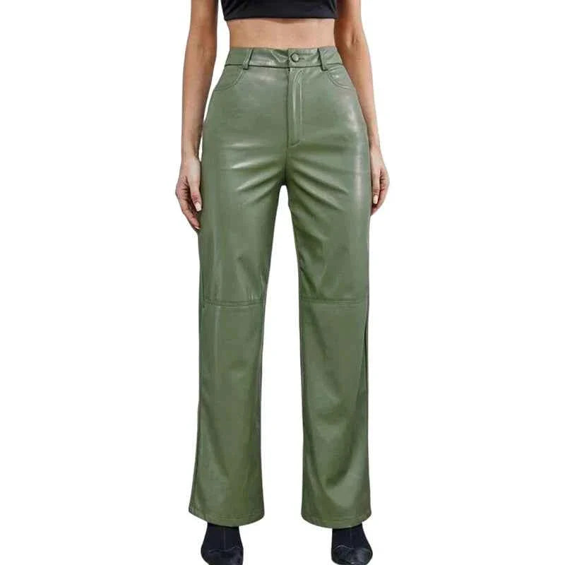 Women PU Leather Pants