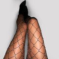Women Rhinestone Fishnet Tights Crystal Stockings