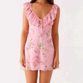 Women Ruffle Mini Dress