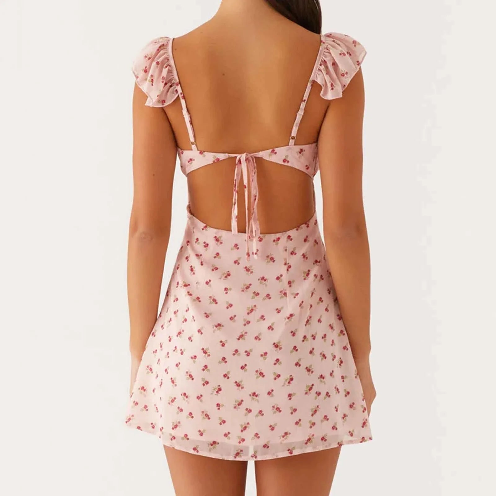 Women Ruffle Mini Dress