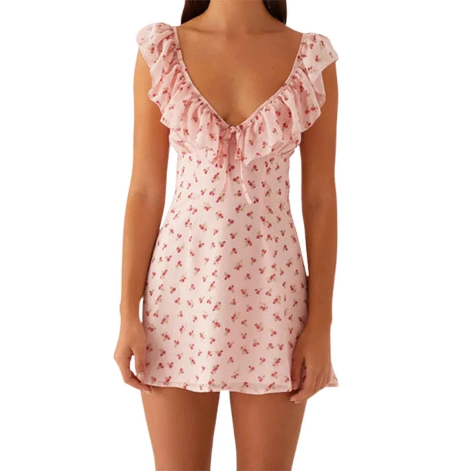 Women Ruffle Mini Dress