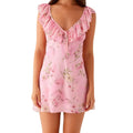 Women Ruffle Mini Dress