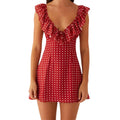 Women Ruffle Mini Dress