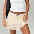 Women Ruffled Lace Mini Skirt