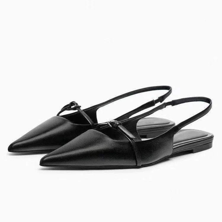Women Sandal Pointed Toe Shallow Slip on Ladies Shoes