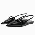Women Sandal Pointed Toe Shallow Slip on Ladies Shoes - black / 42