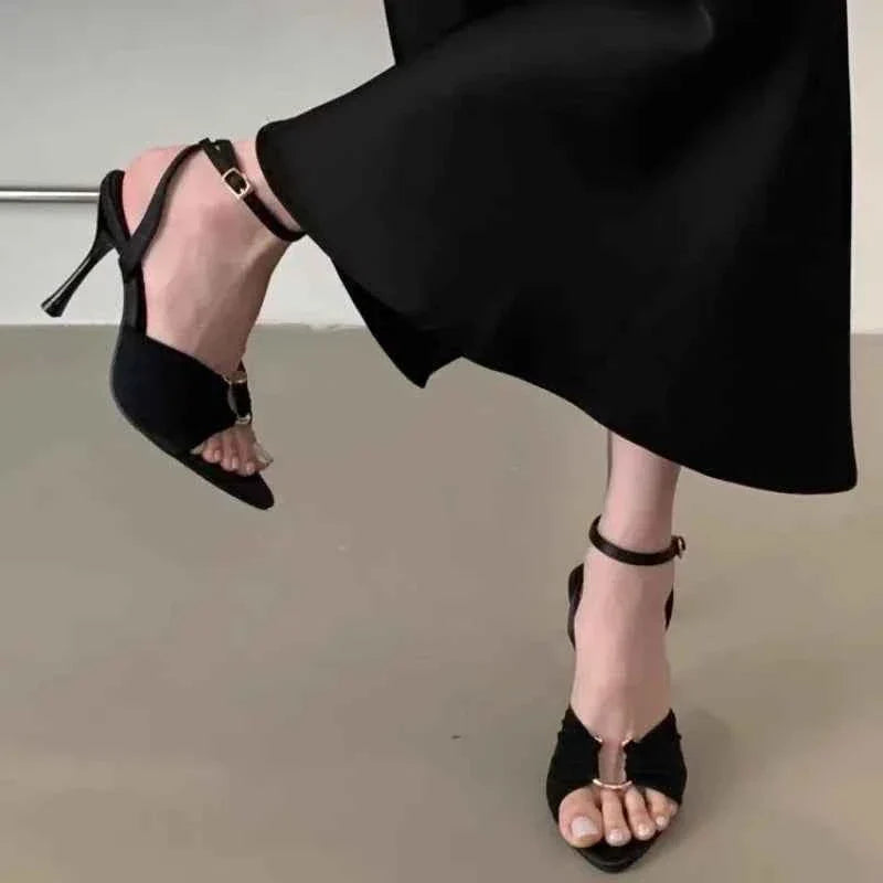Women Sandals Fad Pointed Toe Heeled Shoes