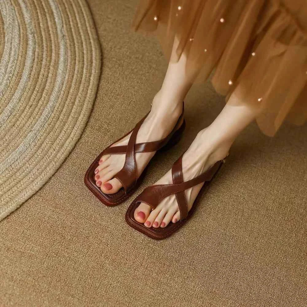 Women Sandals French Retro Sandals