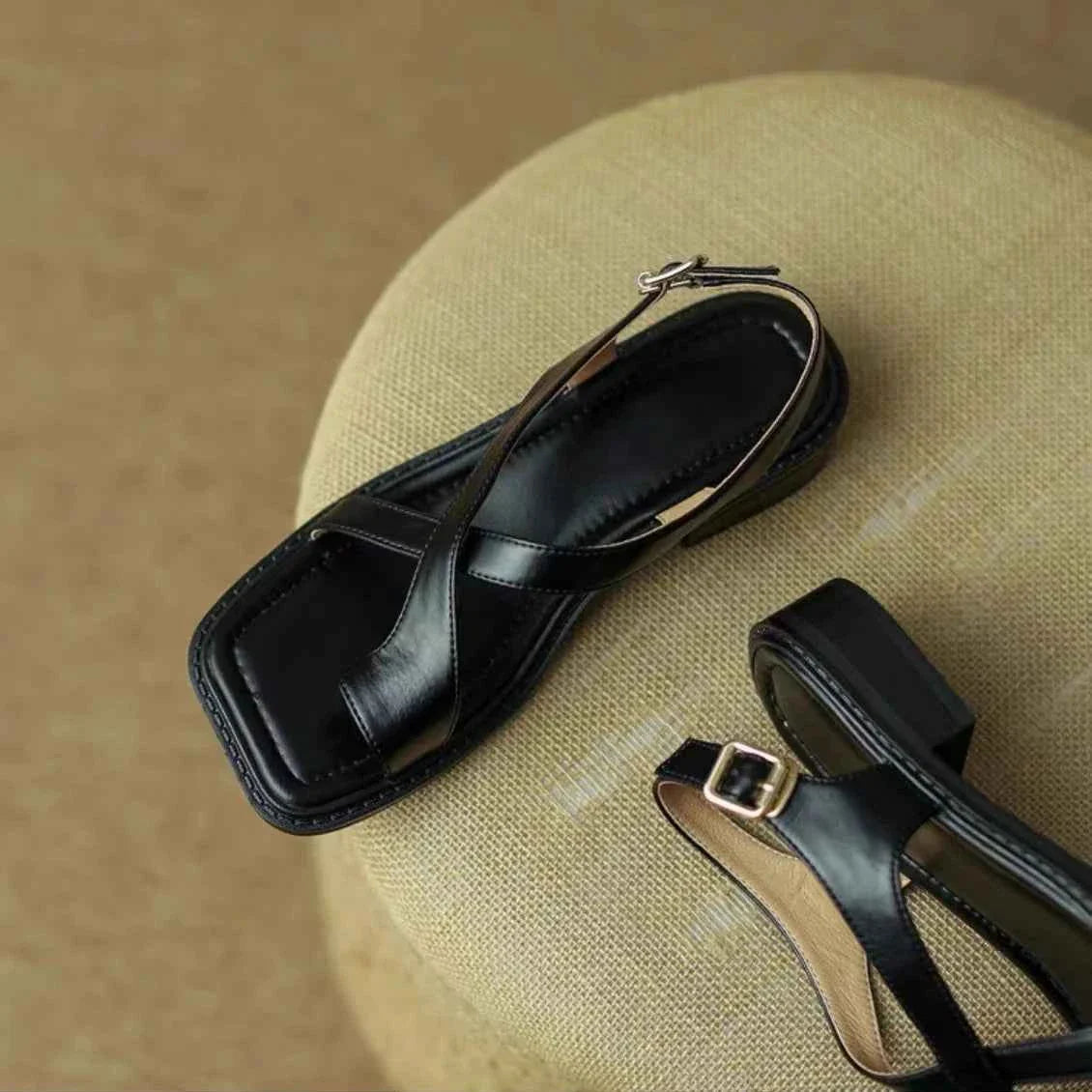 Women Sandals French Retro Sandals