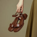 Women Sandals Low Heels Basic Genuine Leather