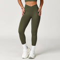 Women Seamless Leggings Hip Lifting Sports High Waist - Army green / XL / CHINA