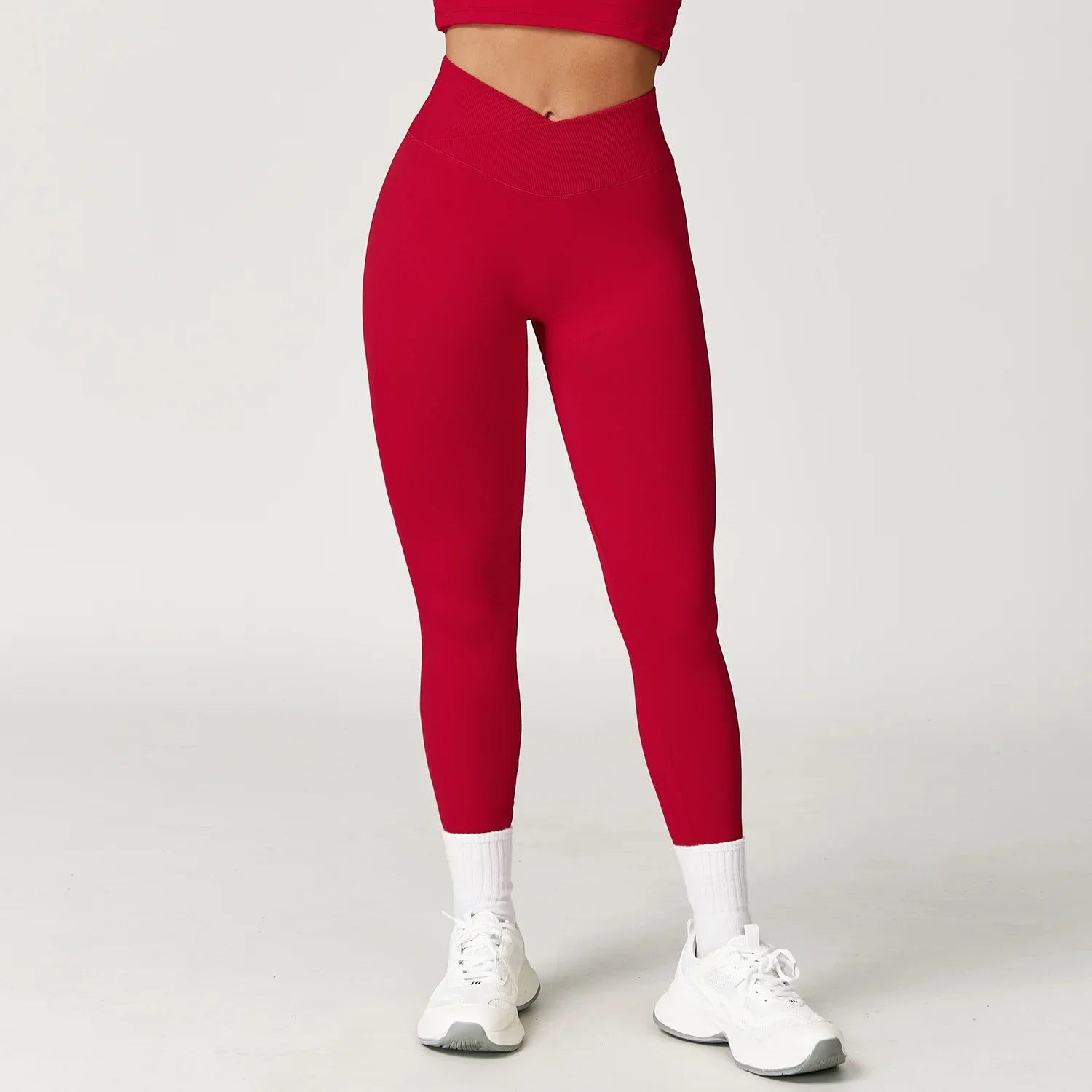 Women Seamless Leggings Hip Lifting Sports High Waist - Big Red / L / CHINA