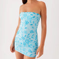 Women Sequin Strapless Mini Dress - D / S
