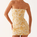 Women Sequin Strapless Mini Dress - F / M