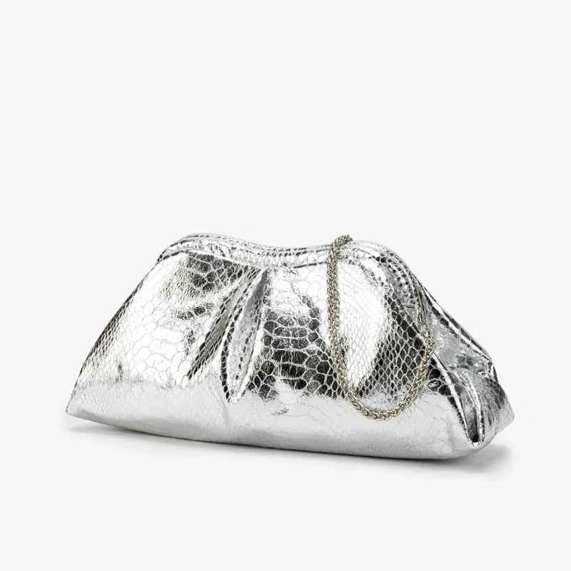 Women Serpentine Pattern Wedding Evening Clutch Bag