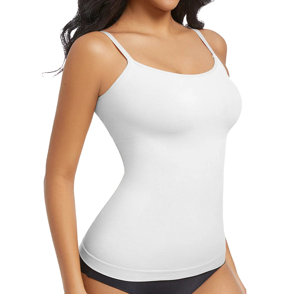 Women Shapewear Top Tummy Control Body Shaper - WHITE / XXL