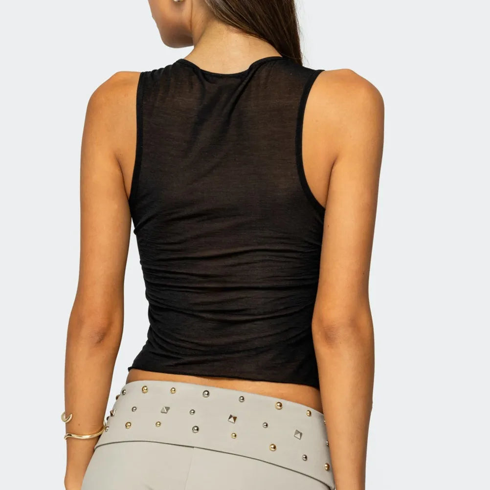 Women Sheer Mesh Tank Top