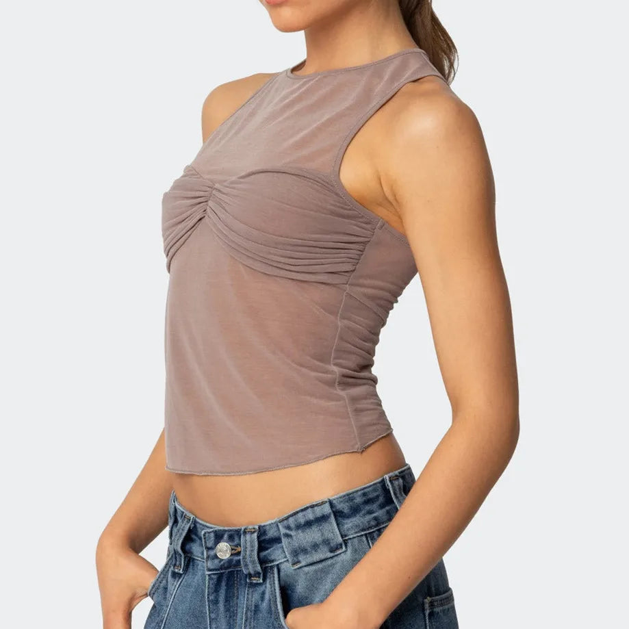 Women Sheer Mesh Tank Top