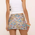Women Sparkly Sequins Mini Skirt