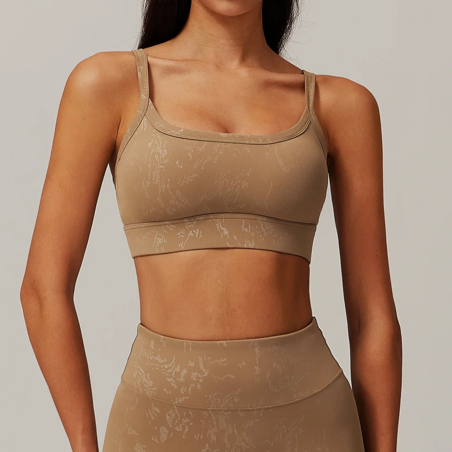 Women Sports Underwear Breathable Absorb Sweat Running Fitness - Mocha Brown / M / CHINA