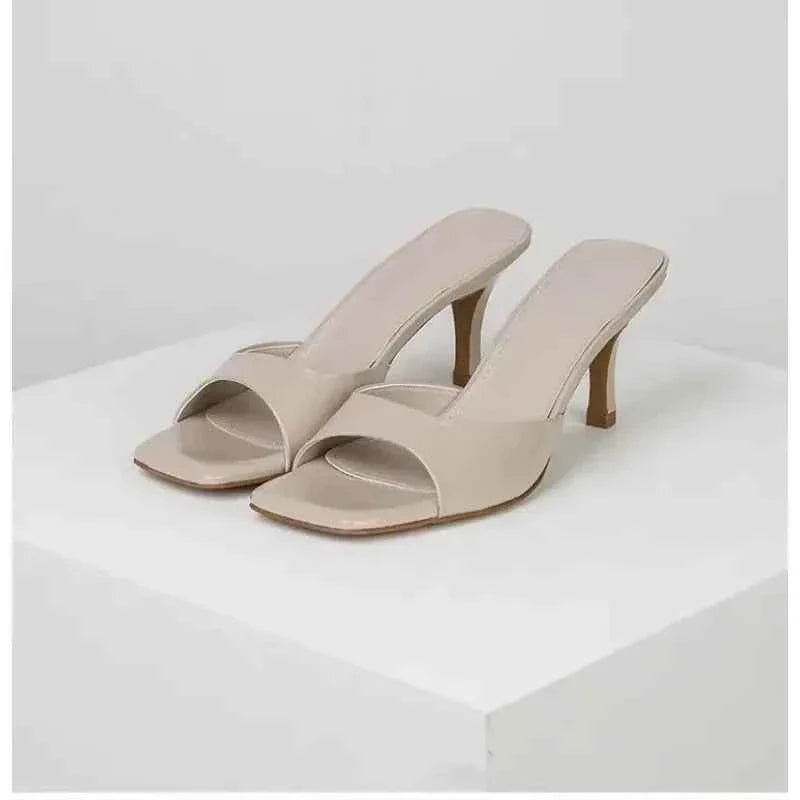 Women Square Toe Thin Heels