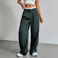 Women Stripes Printed Full Length Pants