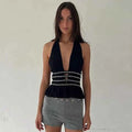 Women Studded Halter Neck Top