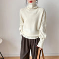 Women Sweater Jumper Female Pullover Long Sleeve - white / L