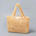 Women Top Handle Bag Hand-Woven Hollow Out Totes Bags