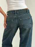 Women Vintage Aesthetic Low Rise Baggy Jeans