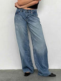 Women Wide Leg Boyfriend Jeans