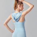 Women Yoga Bow Tie Hooded Vest Skin-friendly Soft Breathable Tank Top