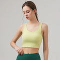 Women Yoga Butterfly Beautiful Back Elastic Breathable Tank Top - light green / XL