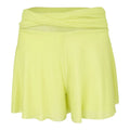 Women Yoga High Waist Cross Mesh Shorts - yellow / S