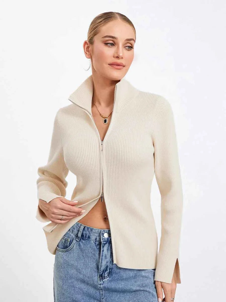 Women Zip Up Sweater