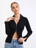 Women Zip Up Sweater