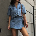 Women’s 2 Piece Denim Outfits Set