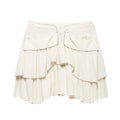 Women’s A-line Pleated Mini Skirt - Beige skirt / M